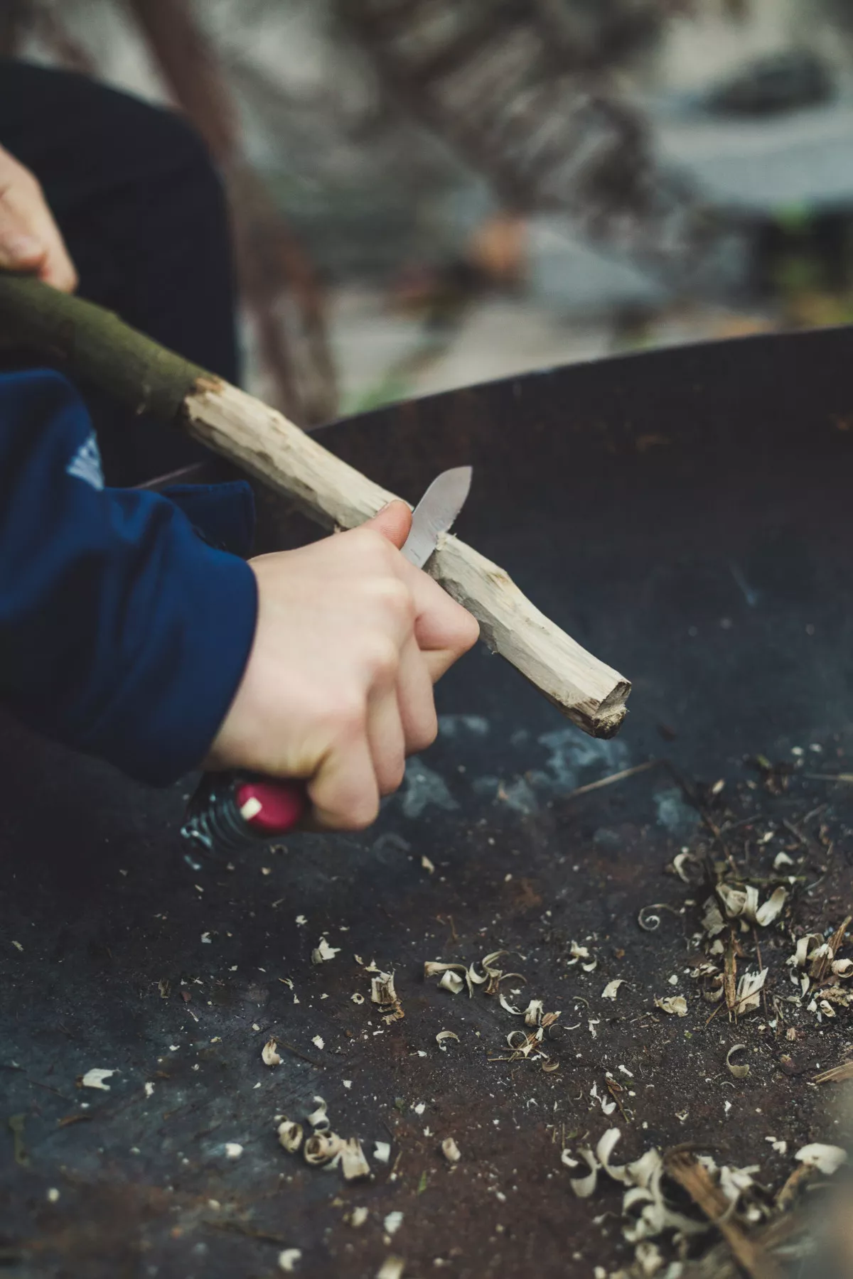 stick with child safe penknife